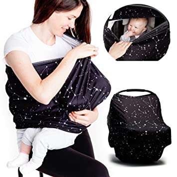 Baby - Baby Car Seat Cover and Nursing Cover (Constellation Print)